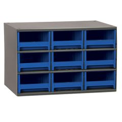 Akro-Mils 19909 19-Series Steel Storage Cabinet, holds 9 Drawers, 11" x 17" x 11"