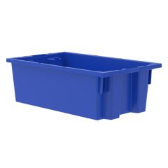 Akro-Mils 35180 Nest & Stack Totes, 11" x 18" x 6" Blue