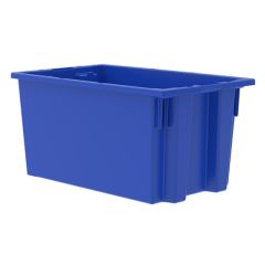 Akro-Mils 35185 Nest & Stack Totes, 11" x 18" x 9" Blue