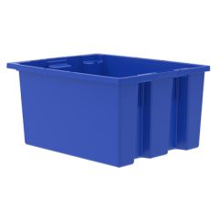 Akro-Mils 35190 Nest & Stack Totes, 15.5" x 19.5" x 10" Blue