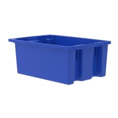 Akro-Mils 35200 Nest & Stack Totes, 13.5" x 19.5" x 8" Blue