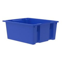 Akro-Mils 35225 Nest & Stack Totes, 19.5" x 23.5" x 10" Blue