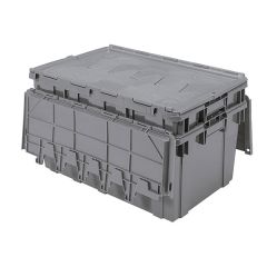 Akro-Mils 39160 KeepBox Attached Lid Container, Gray, 17" x 27" x 12.5"