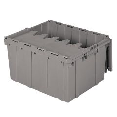 Akro-Mils 39175 KeepBox Attached Lid Container, Gray, 19.5" x 24" x 12.5"