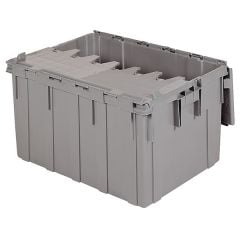 Akro-Mils 39280 KeepBox Attached Lid Container, Gray, 21" x 28" x 15.5"