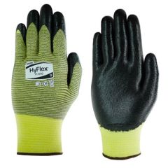 Ansell 11-510 HyFlex® 15-Gauge Kevlar® Cut-Resistant Gloves, Black/Yellow