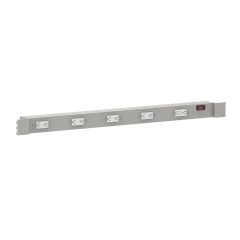 Double-Sided 15-Amp Power Beam with 16 Outlets, 60"