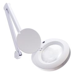 Aven ProVue SuperSlim LED Magnifying Lamp with 8 Diopter Lens & Heavy-Duty Clamp, White