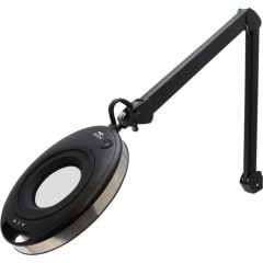 Aven 26501-LED-INX In-X Interchangeable Magnifer with 5 Diopter Lens & Table Clamp, Black