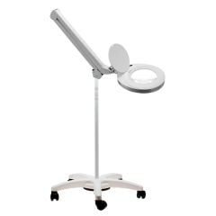 Aven ProVue SuperSlim LED Magnifying Lamp with 5 Diopter Lens & Rolling Stand, White