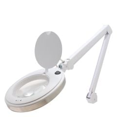 Aven ProVue Solas LED Magnifying Lamp with Interchangeable 5 Diopter Lens & Heavy-Duty Clamp, White