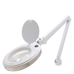 Aven ProVue Solas LED Magnifying Lamp with Interchangeable 8 Diopter Lens & Heavy-Duty Clamp, White
