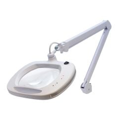 Aven 26505-LED-XL3 MightyVue Pro Magnifying Lamp with 3 Diopter Lens & Edge Clamp, White