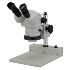 Aven 26800B-371 SPZ-50 Stereo Zoom Binocular Microscope with Post Stand & LED Ring Light