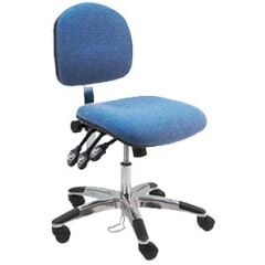 Lissner Lincoln Series Desk Height ESD Chair with Standard Seat & Back, Fabric, Aluminum Base