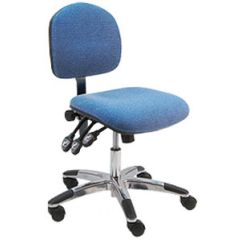 Lissner Lincoln Series Desk Height Chair with Standard Seat & Back, Fabric, Aluminum Base