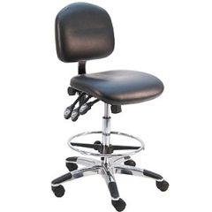 Lissner Lincoln Series Bench Height Chair with Standard Seat & Back, Vinyl , Aluminum Base