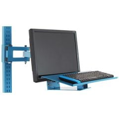 BenchPro™ MHLK Upright Mounted Articulating Monitor Arm with Keyboard Tray