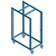 CWOS2238-S Staging Station-Style Bolted Stencil Cart, 22" x 37" x 38"