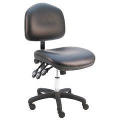 Lissner Washington Series Desk Height Cleanroom Chair with Large Seat & Back, Vinyl, Nylon Base