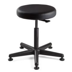 Bevco 3300-V Mid-Height Backless Stool with 5-Star Base, Vinyl