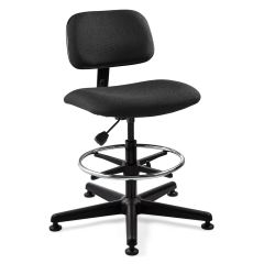 Bevco 4500-F Westmound Bench Height Chair with Black Nylon Base, Fabric