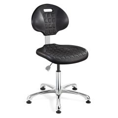 Bevco 7050 Everlast Desk Height Class 10 Cleanroom Chair with Polished Aluminum Base, Polyurethane