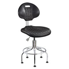 Bevco 7210C1 Everlast Desk Height Class 10 Cleanroom Chair with Tubular Steel Base, Polyurethane
