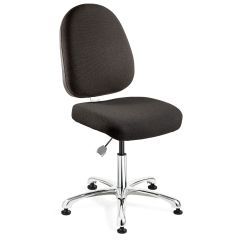 Bevco 9050L-S Integra Desk Height Chair with Large Back & Polished Aluminum Base, Fabric