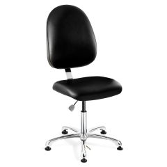 Bevco 9050LE2 Integra Desk Height Class 100 Cleanroom ESD Chair with Large Back & Polished Aluminum Base, Vinyl