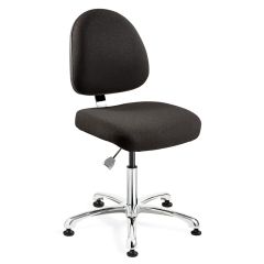Bevco 9050M-S Integra Desk Height Chair with Standard Back & Polished Aluminum Base, Fabric