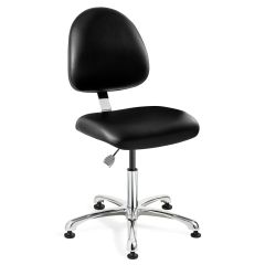 Bevco 9050MC4 Integra Desk Height Class 10,000 Cleanroom Chair with Standard Back & Polished Aluminum Base, Vinyl
