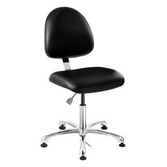 Bevco 9050ME2 Integra Desk Height Class 100 Cleanroom ESD Chair with Standard Back & Polished Aluminum Base, Vinyl