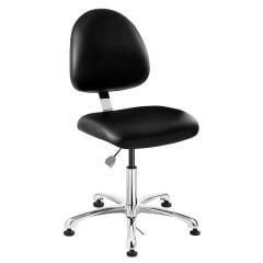 Bevco 9050ME3 Integra Desk Height Class 1,000 Cleanroom ESD Chair with Standard Back & Polished Aluminum Base, Vinyl