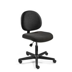 Bevco V4007HC Lexington Desk Height Chair with Black Nylon Base and Hard Floor Casters, Black Fabric