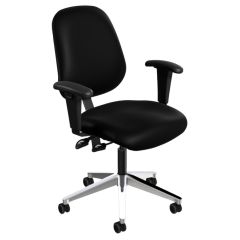 BioFit Amherst (AM) Cleanroom ESD Chair with Cast Aluminum Base, Conductive Vinyl