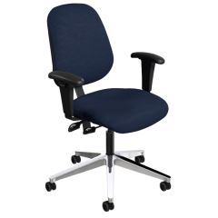 BioFit Amherst (AM) ESD Chair with Wide Aluminum Base, Dissipative Fabric