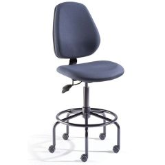 BioFit MVMT Tech Series Bench Height Chair with Tubular Steel Base & Attached Footring, Fabric