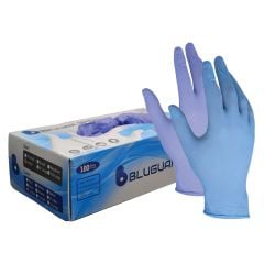 BluGuard® Powder-Free Disposable 3.6 Mil Nitrile Exam Gloves, 9.5" (Box of 100)