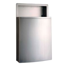 Bobrick 43644 ConturaSeries® Recessed Stainless Steel Waste Receptacle with LinerMate®, 12.8 Gallon