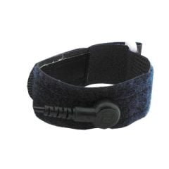  Adjustable Black Hook & Loop Wrist Strap with 1/8" Snap