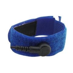 Adjustable Blue Hook & Loop Wrist Strap with 1/4" Snap