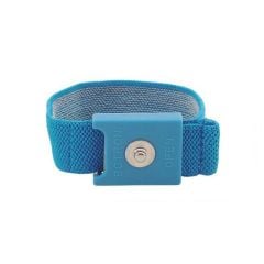 Botron B9638 Constant Contact Hinge Adjustable Wrist Strap with 1/8" Snap, Blue