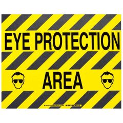 Brady 104503 "EYE PROTECTION AREA" Floor Sign, 14" x 18"