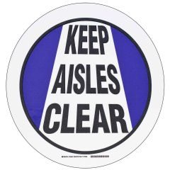 Brady 104508 "KEEP AISLES CLEAR" Floor Sign, 17" Diameter
