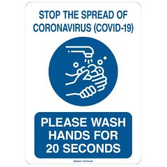 Brady "STOP THE SPREAD OF CORONAVIRUS (COVID-19)" Sign