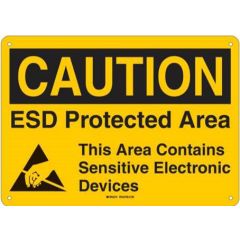 "ESD PROTECTED AREA" Sign, 14" x 10"