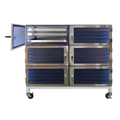 Drawer Storage Desiccator Cabinet with 6 Chambers & 36 Stainless Steel Drawers, 18" x 48" x 36"