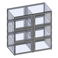 CleanPro Pass-Through Desiccator Cabinet with Clear Acrylic or Static Dissipative PVC