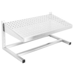 CleanPro FSAEH24 Adjustable Perforated Electropolished Stainless Steel Footrest, 12" x 24"